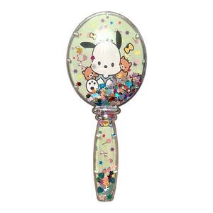 Cute Pachacco Green Brush Comb With Movable Confetti